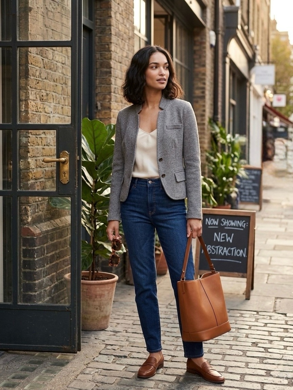 LOFT Straight-Leg Jeans in Deep Blue Wash